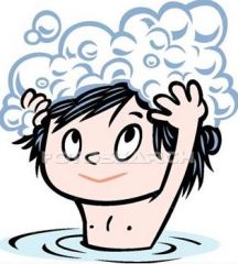 Take a bath and wash your hair