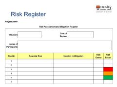 With a Risk Register