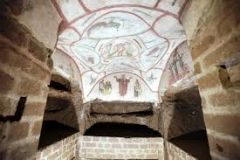 #48


Greek Chapel


In Catacombs of Priscilla


_____________________


Content: This is a section of the Catacombs painted with significant frescos depicting certain stories from both the new and old testaments of the Bible. The scenes include ...