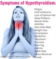 Myalgia and weakness


NOT sinus tachycardia and arrythmias


-hypothyroidism results in decreased metabolic rate and is likely to produce exercise – induced myalgia and weakness (rhabdomyolysis).
