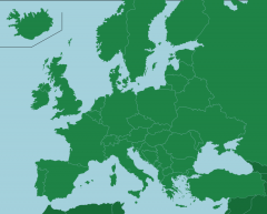 Paisaje continental. Localización en Europa.