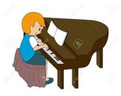 Playing the piano