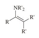 -Produced by reaction of secondary amine with aldehyde or ketone


-Alkenyl substituted amine