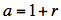 Nemt og let.
a = Fremskrivningsfaktor
r = Vækstrate i decimal