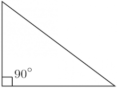 Triangle with a 90 degree angle
