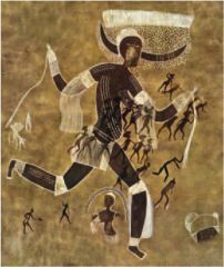 4. Running horned woman-         Tassilin’Ajjer, Algeria, 6000–4000 B.C.E.    
 
Content
 
Style 