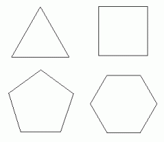 a polygon that is equiangular (all angles are equal in measure) and equilateral (all sides have the same length). Regular polygons may be convex or star.