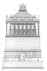 Late Classical
Mausoleum,
Halikarnassos

350-340 BC

52 x 42 Yards




-Persian 

-Mausoleum for a man named mausolos, where we get name from, he was a persian governor 

-Tomb 

-Best greek
artisans
-Shows greek culture was conqu...