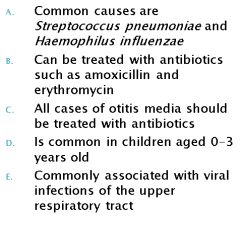 Which of the following statements regarding otitis media is incorrect?