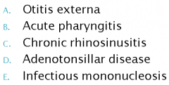 Which of the following ENT conditions should be treated with systemic antibiotics?