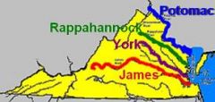 Potomac

Rappahannock
York
James