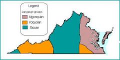 spoken in Southwestern Virginia and in Southern Virginia (near North Carolina)

Cherokee were part of this group