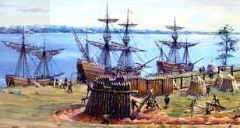 the first permanent English settlement in North America
archaeologists have discovered the site of the original fort