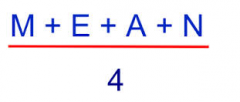 in a data set, the sum of all the data points, divided by the number of data points


 


average