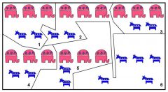 In the context of determining representative districts, the process by which the majority and minority populations are spread evenly across each of the districts to be created therein, ensuring control by the majority of each of the districts; as ...