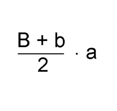 ((B+b)/2).a