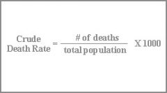 The number of deaths yearly per thousand people in a population.