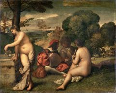 Pastoral Concert/Italy/Venetian Renaissance/1510


Unknown if made by Giorgione or Titian
Is an allegory