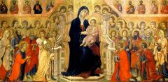 Maesta/Italy/Proto-Renaissance/1308-11

Inspired by Byzantine art and 43 panels depicts life of Christ