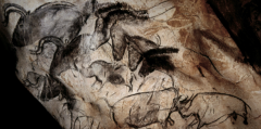 Paleolithic period
Chauvet Cave. Vallon-Pont-d'Arc, Ardèche Gorge, France. 
Paint on limestone 