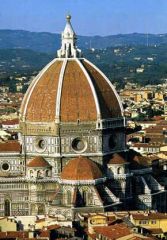 Dome of Florence Cathedral/Italy/Early Renaissance/1420-36

Designed by Brunelleschi but Ghiberti was also hired to work on it