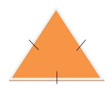 A triangle whose sides are all the same length.