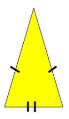 A triangle that has at least two congruent sides.