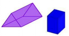 A 3-dimensional figure that has two congruent and parallel faces that are polygons. The remaining faces are 
parallelograms.