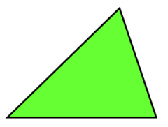 A triangle that has no congruent sides.