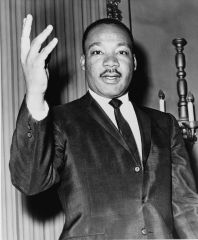 He was a Baptist minister and world famous leader of the US civil rights movement. He set up the civil rights organisation the Southern Christian Leadership Conference (SCLC) in 1957 after the success of the Montgomery bus boycott. He was a very i...