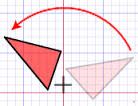 When a figure is rotated around a point.