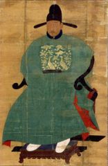 #205 
Portrait of Sin Sukju (1417 - 1475) 
Imperial Bureau of Painting 
15th century C.E.
_______________________
Content: