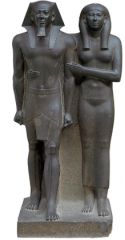 Egyptian art:  Old Kingdom
Giza, Egypt
forth dynasty 2,490-2,472 BCE
Graywacke with traces of red and black paint