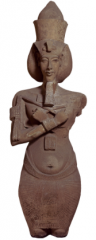 Egyptian art:  New Kingdom
from the temple known as Gempaaten 
built early in Akhenaten's reign just southeast of the Temple of Karnak. 
Sandstone with traces of polychromy