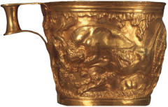 Aegean art: Minoan 
one of two cups found near Sparta, Greece
c. 1650-1450 BCE
Gold 