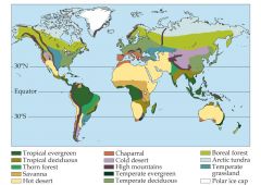 +Biomes are major ecosystem types based on the structure of the dominant vegetation. 
+The vegetation of a biome has a similar appearance wherever that biome is found on Earth. 
+The distribution of biomes on Earth is influenced by annual patterns...
