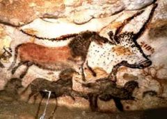Formal Analysis
2. Great Hall of Bulls
Lascaux, France 
15,000-13,000 B.C.E.
 
Content 
- Large paintings done on a cave wall
-There are early forms of horses, bulls, and deer depicted
- Animals are the main theme of the piece 
- The animals illus...
