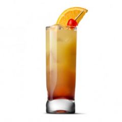 1/2 oz amaretto almond liqueur
1/2 oz Southern Comfort® peach liqueur
1/2 oz sloe gin
1 splash orange juice
1 splash sweet and sour mix

Pour above ingredients into a stainless steel shaker over ice and shake until completely cold. Strain i...