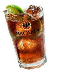 2 oz light rum
juice of 1/2 limes
Coca-Cola®

Pour lime juice into a highball glass over ice cubes. Add rum, fill with cola, stir, and serve.