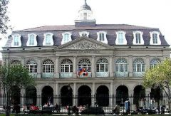 During 
Spanish rule, this structure housed the governing council, or Cabildo, 
of the colony.  The structure was erected in 1779, but burned in 1788.  
Don Andres Almonester y Roxas then contributed the funds for 
construction of a repla...