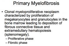features: fibrosis, SM
phases: proliferative and fibrotic