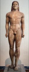 Kroisos Kouros, Anavyssos Kouros. National Archaeological Museum of Athens, Inv. 3851. Anavyssos, Attica. ~530 BC.