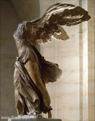 Nike of Samothrace, c. 190 BCE.
Marble, height approximately 8 ft. Musée du Louvre, Paris.