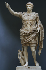 Augustus of Primaporta, c. 20 BCE. Marble, height 6 ft. 8 in.