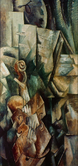 Georges Braque, Violin and Palette, Autumn 1909. Oil on canvas, 361/8 * 167/8 in. Solomon R. Guggenheim Museum,
Fig. 687
￼￼New York. 54.1412.