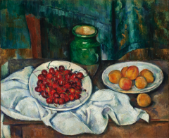 ￼Paul Cézanne, Still Life with Cherries and Peaches,
1885 87. Oil on canvas. 193/4 * 24 in. Los Angeles County Museum of Art. Gift of Adele R. Levy Fund, Inc., and Mr. and Mrs. Armand S. Deutsch, M.61.1.