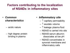 Better pharmacokinetics... NSAID is retained LONGER in synovial fluid compared to serum