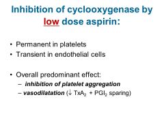 Aspirin is an IRREVERIBLE INHIBITOR of Cyclooxygenase