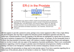 Located and expressed within the glandular epithelium 
ER-beta => beneficial and protective, anti-proliferative, anti-inflammatory, and anti carcinogenic effects => decreased aromatase expression => reduced local estrogens
