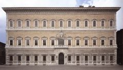 ANTONIO DA SANGALLO THE YOUNGER, Palazzo Farnese, Rome, Italy, ca. 1530-1546. Third story and attic of inner courtyard by MICHELANGELO BUONARROTI, 1548
-fully expresses clssical order, reguarity, simplicity, and dignity of the High Renaissance st...